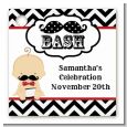 Little Man Mustache Black/Grey - Personalized Baby Shower Card Stock Favor Tags thumbnail