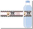Little Man Mustache Black/Grey - Personalized Baby Shower Water Bottle Labels thumbnail
