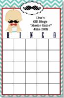 Little Man Mustache - Baby Shower Gift Bingo Game Card