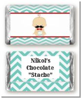 Little Man Mustache - Personalized Baby Shower Mini Candy Bar Wrappers