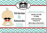 Little Man Mustache - Baby Shower Invitations