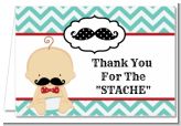 Little Man Mustache - Baby Shower Thank You Cards