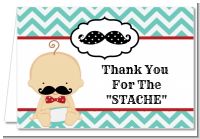 Little Man Mustache - Baby Shower Thank You Cards