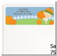 Little Pumpkin Caucasian - Birthday Party Return Address Labels thumbnail