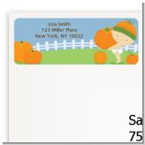 Little Pumpkin Caucasian - Birthday Party Return Address Labels