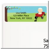 Little Red Wagon - Baby Shower Return Address Labels