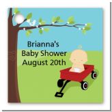 Little Red Wagon - Personalized Baby Shower Card Stock Favor Tags