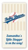 Little Slugger Baseball - Custom Rectangle Baby Shower Sticker/Labels