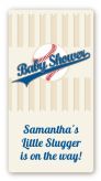 Little Slugger Baseball - Custom Rectangle Baby Shower Sticker/Labels