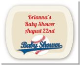 Little Slugger Baseball - Personalized Baby Shower Rounded Corner Stickers