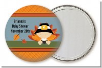 Little Turkey Boy - Personalized Baby Shower Pocket Mirror Favors