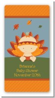 Little Turkey Girl - Custom Rectangle Baby Shower Sticker/Labels