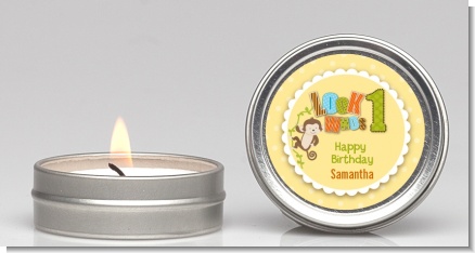 Look Who's Turning One Monkey - Birthday Party Candle Favors