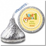 Look Who's Turning One Owl - Hershey Kiss Birthday Party Sticker Labels
