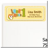 Look Who's Turning One Owl - Birthday Party Return Address Labels