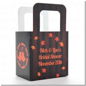 Fall Love Birds - Personalized Bridal Shower Favor Boxes