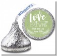Love Brewing - Hershey Kiss Bridal Shower Sticker Labels thumbnail