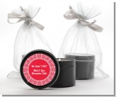 Love is Blooming Red - Bridal Shower Black Candle Tin Favors