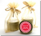 Love is Blooming Red - Bridal Shower Gold Tin Candle Favors