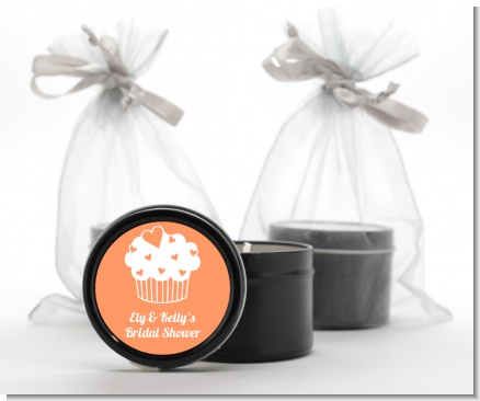 Love is Sweet - Bridal Shower Black Candle Tin Favors