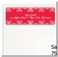 Love is Blooming Red - Bridal Shower Return Address Labels thumbnail