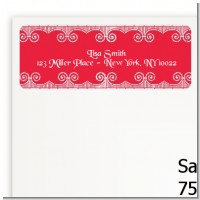 Love is Blooming Red - Bridal Shower Return Address Labels