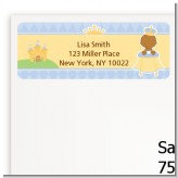 Little Prince African American - Baby Shower Return Address Labels