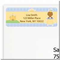 Little Prince African American - Baby Shower Return Address Labels