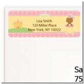 Little Princess African American - Baby Shower Return Address Labels