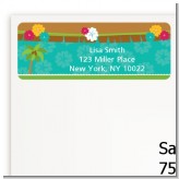 Luau - Baby Shower Return Address Labels