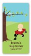 Little Red Wagon - Custom Rectangle Baby Shower Sticker/Labels thumbnail