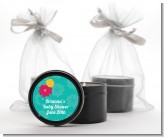 Luau - Baby Shower Black Candle Tin Favors