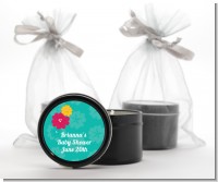 Luau - Baby Shower Black Candle Tin Favors