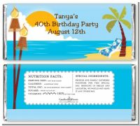 Luau - Personalized Birthday Party Candy Bar Wrappers