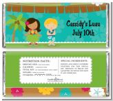 Luau Friends - Personalized Birthday Party Candy Bar Wrappers