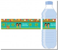 Luau Friends - Personalized Birthday Party Water Bottle Labels