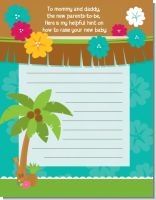 Luau - Baby Shower Notes of Advice