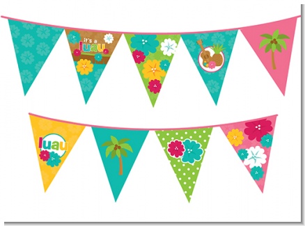 Luau - Baby Shower Themed Pennant Set