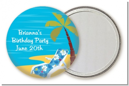 Luau - Personalized Birthday Party Pocket Mirror Favors