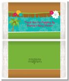 Luau - Personalized Popcorn Wrapper Baby Shower Favors