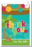 Luau - Baby Shower Thank You Cards