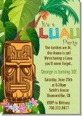Luau Tiki - Birthday Party Invitations Luau Tiki - Birthday Party Invitations