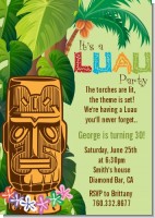 Luau Tiki - Birthday Party Invitations