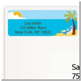 Luau - Birthday Party Return Address Labels