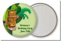 Luau Tiki - Personalized Birthday Party Pocket Mirror Favors