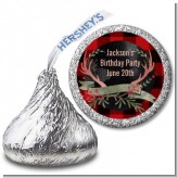 Lumberjack Buffalo Plaid - Hershey Kiss Birthday Party Sticker Labels