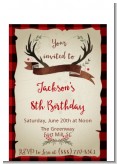 Lumberjack Buffalo Plaid - Birthday Party Petite Invitations