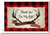 Lumberjack Buffalo Plaid - Birthday Party Thank You Cards