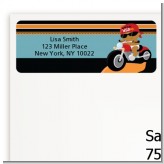 Motorcycle African American Baby Boy - Baby Shower Return Address Labels