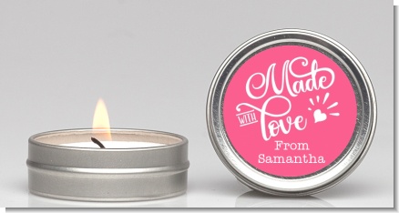 Made With Love - Birthday Party Candle Favors